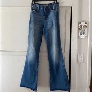 Flare bottom jeans
